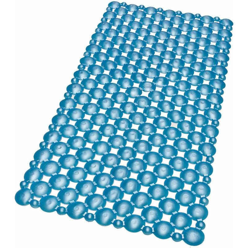 foto del prodotto emmevi mv s.p.a. tappeto doccia vasca ventose antiscivolo tappetino bagno pvc antimuffa 100 made in italy blu 35x75 cm