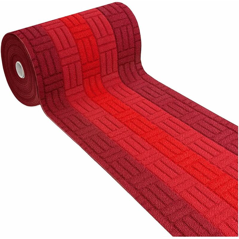 foto del prodotto emmevi mv s.p.a. - tappeto passatoia antiscivolo al metro su misura tessitura 3d bordato - bordeaux