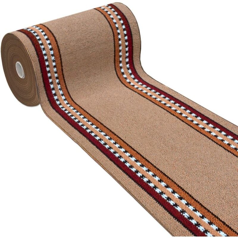 foto del prodotto emmevi mv s.p.a. tappeto passatoia corridoio cucina al metro su misura classico aciugapassi antiscivolo bordato beige
