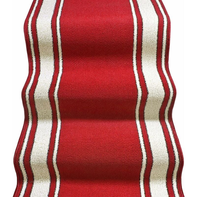 foto del prodotto emmevi mv s.p.a. - tappeto scala passatoia ingresso corsia rivestimento scale antiscivolo stile classico bordeaux - 67x140 cm