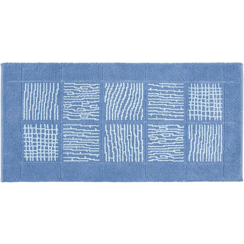 foto del prodotto emmevi mv s.p.a. tappeto scendiletto camera bagno morbido shaggy puro cotone assorbente antiscivolo azzurro 65x140 cm