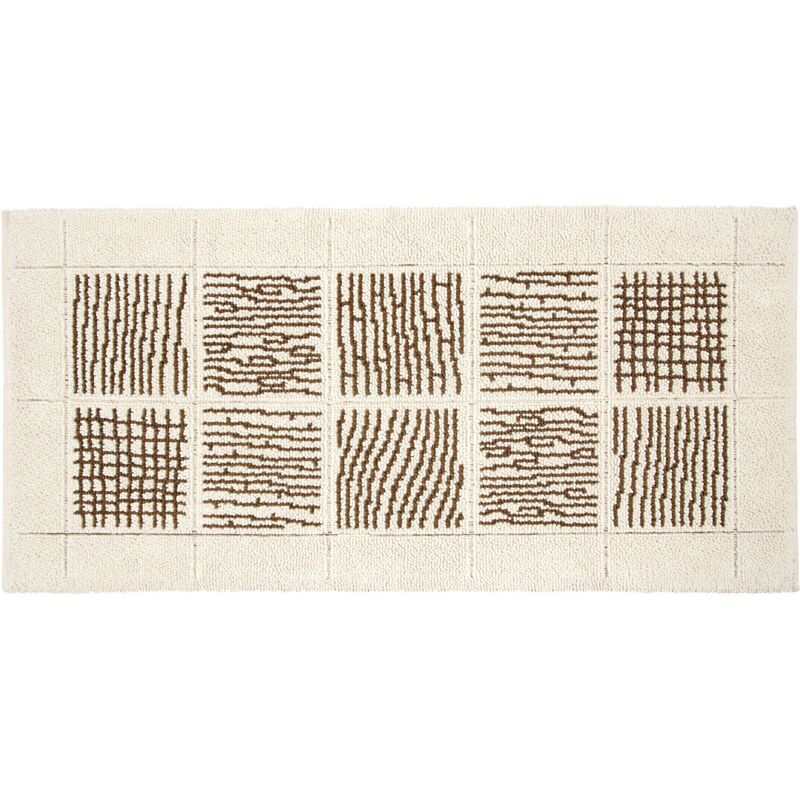 foto del prodotto emmevi mv s.p.a. tappeto scendiletto camera bagno morbido shaggy puro cotone assorbente antiscivolo beige 65x140 cm