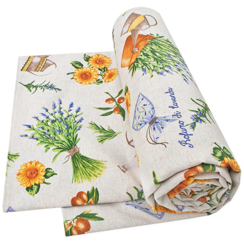 foto del prodotto emmevi mv s.p.a. telo arredo copridivano cotone copri tutto letto gran foulard multiuso country lavanda 170x280 cm