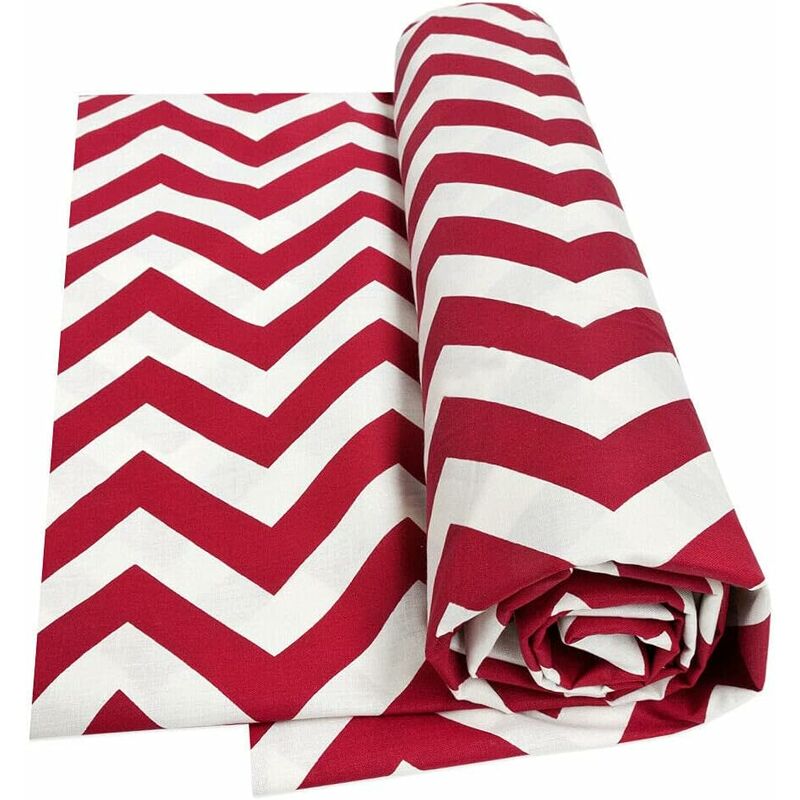 foto del prodotto emmevi mv s.p.a. telo arredo copritutto letto poltrona copridivano cotone cuoricini rosso motivo zig zag 170x280 cm