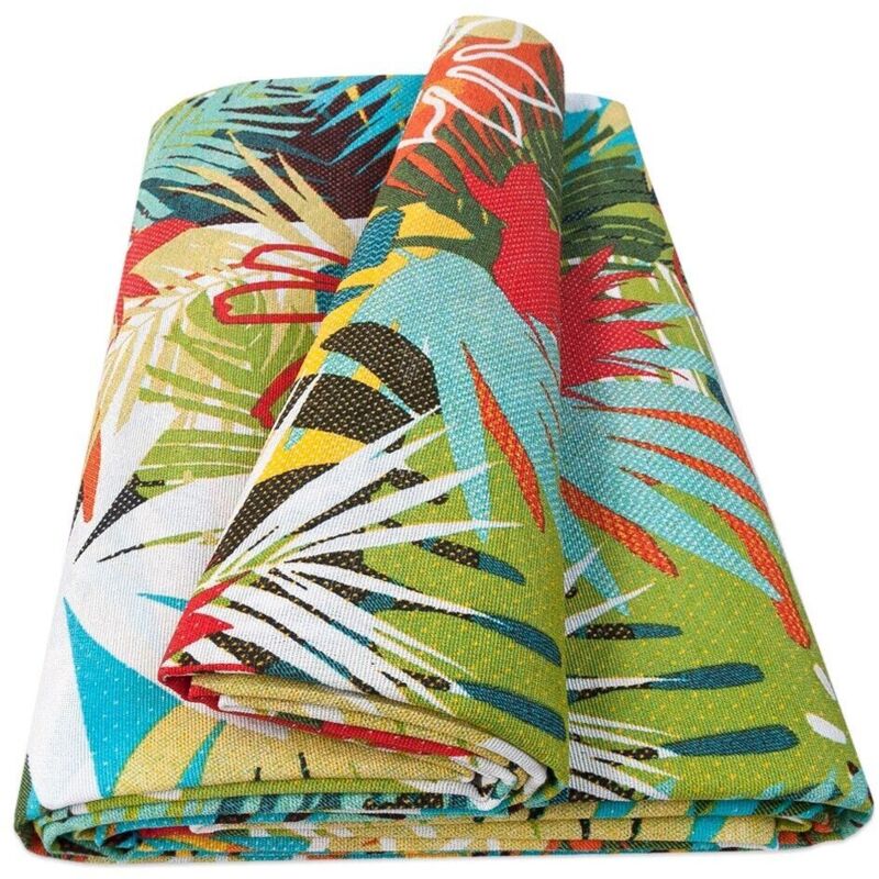 foto del prodotto emmevi mv s.p.a. telo arredo multiuso foglie tropicali copridivano casa cotone copriletto coperta picnic 170x280 cm