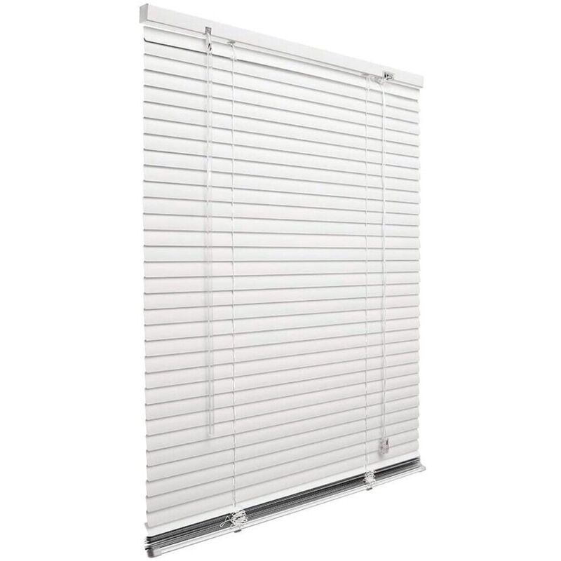 foto del prodotto emmevi mv s.p.a. tenda veneziana alluminio a muro bianca lamelle inclinabili 25 mm parasole finestre porte 60x180 cm