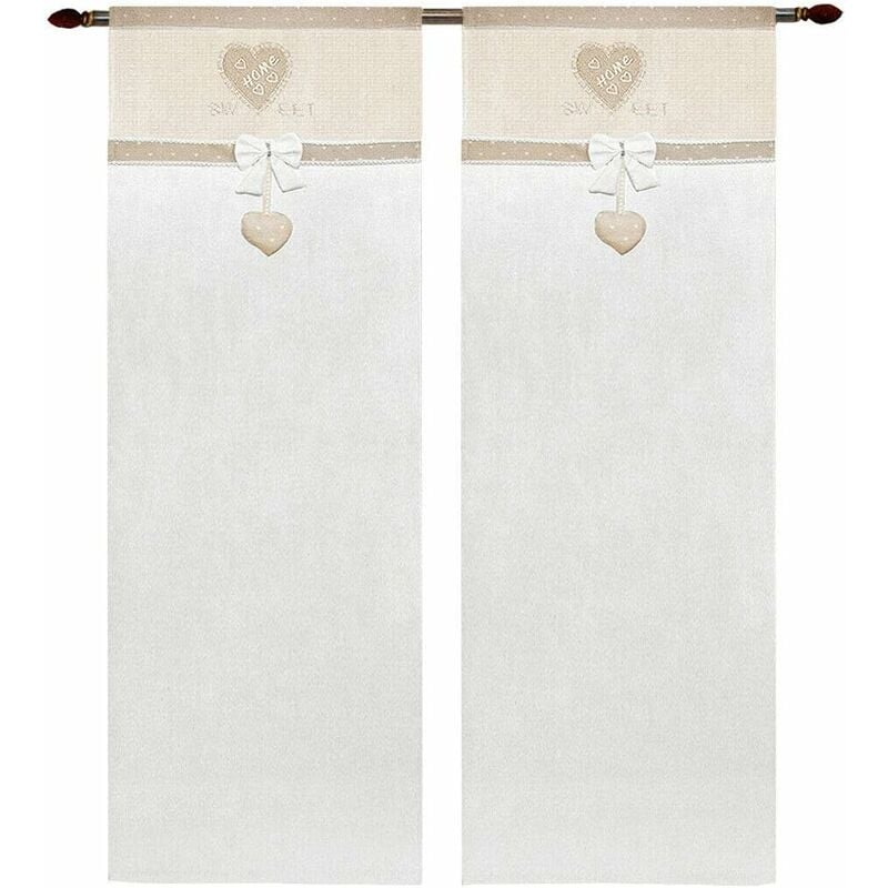 foto del prodotto emmevi mv s.p.a. tende coppia finestra porta interno tessuto casa shabby chic tortora 60x150 cm