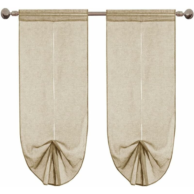 foto del prodotto emmevi mv s.p.a. tende coppia regolabili finestra porta interno tessuto casa pacchetto beige 60x150 cm
