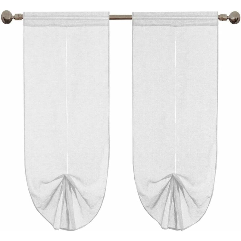 foto del prodotto emmevi mv s.p.a. tende coppia regolabili finestra porta interno tessuto casa pacchetto bianco 60x150 cm