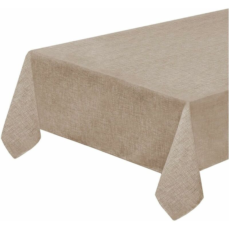 foto del prodotto emmevi mv s.p.a. tovaglia cotone cucina 100 made in italy morbida copritavolo tinta unita pastello marrone 135x230 cm