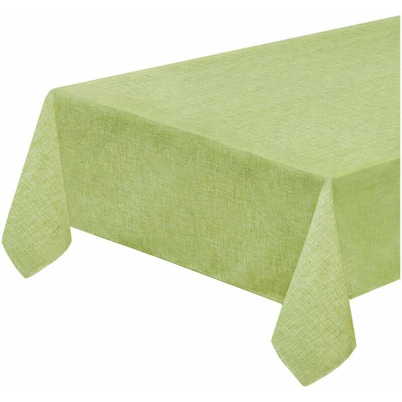 foto del prodotto emmevi mv s.p.a. tovaglia cotone cucina 100 made in italy morbida copritavolo tinta unita pastello verde 135x230 cm