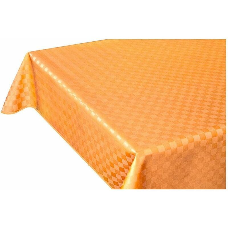 foto del prodotto emmevi mv s.p.a. tovaglia cucina antimacchia bordata cotone resinato morbido quadretti arancione 140x180 cm