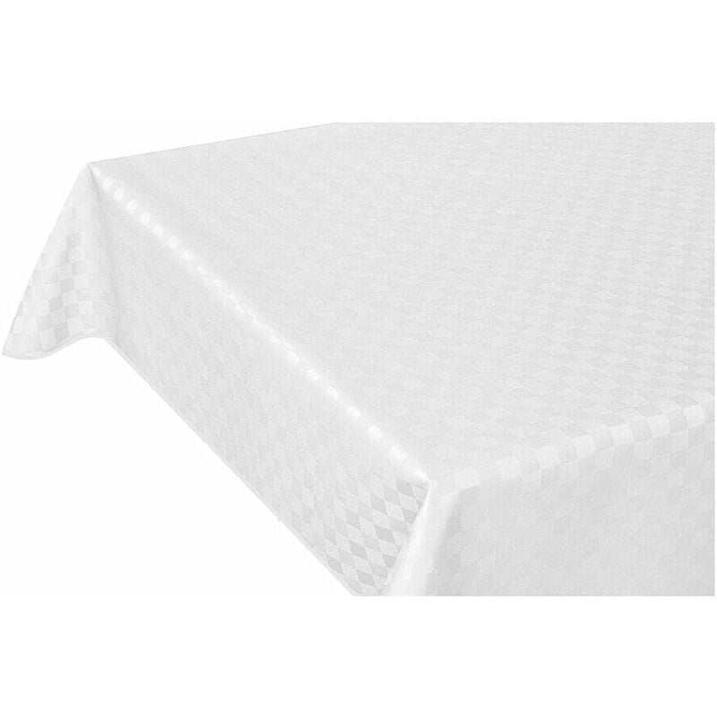 foto del prodotto emmevi mv s.p.a. tovaglia cucina antimacchia bordata cotone resinato morbido quadretti bianco 140x140 cm