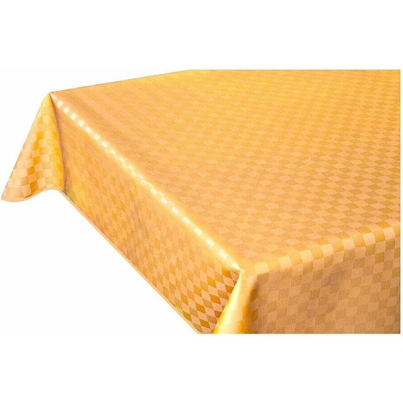 foto del prodotto emmevi mv s.p.a. tovaglia cucina antimacchia bordata cotone resinato morbido quadretti giallo 140x140 cm