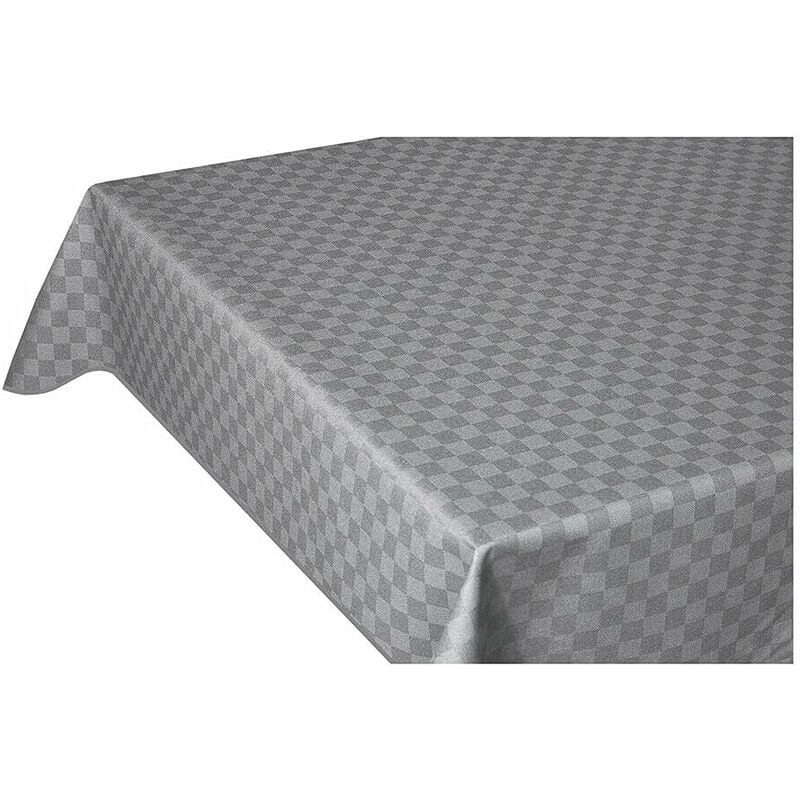 foto del prodotto emmevi mv s.p.a. tovaglia cucina antimacchia bordata cotone resinato morbido quadretti grigio 140x140 cm
