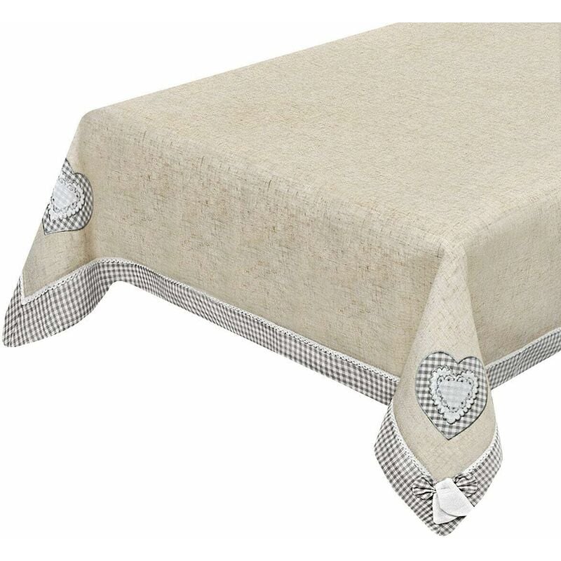 foto del prodotto emmevi mv s.p.a. tovaglia cucina runner centrotavola shabby chic cuore ricamato 140x180 cm
