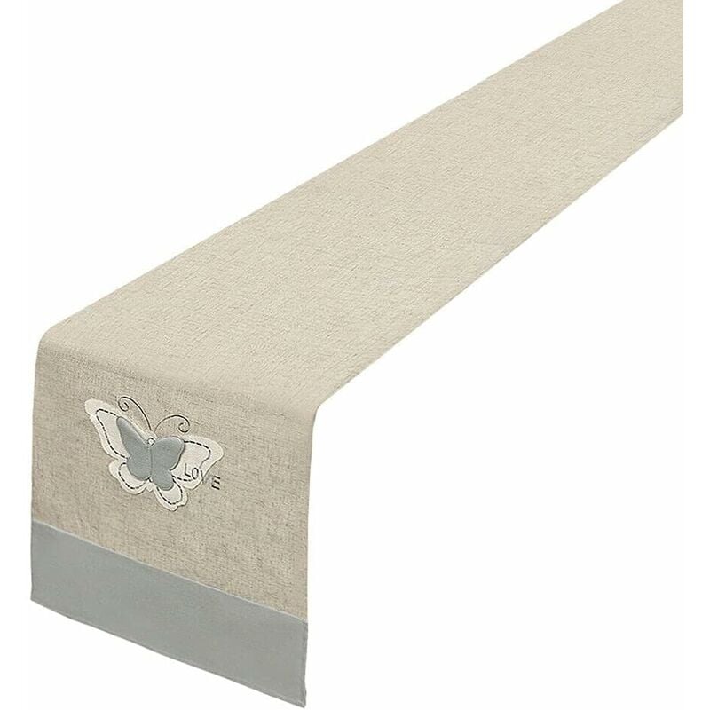 foto del prodotto emmevi mv s.p.a. tovaglia cucina runner centrotavola shabby chic farfalla 3d 40x135 cm
