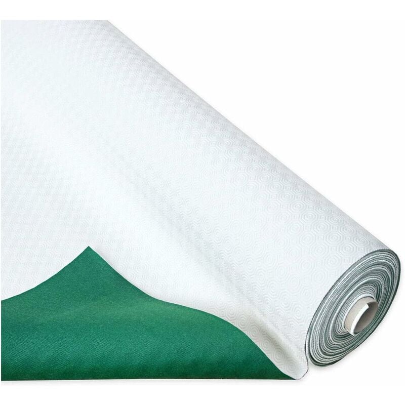 foto del prodotto emmevi mv s.p.a. tovaglia pvc proteggi tavolo mollettone morbido antiscivolo antimacchia antiurto 100 made in italy bianco double 140x100 cm