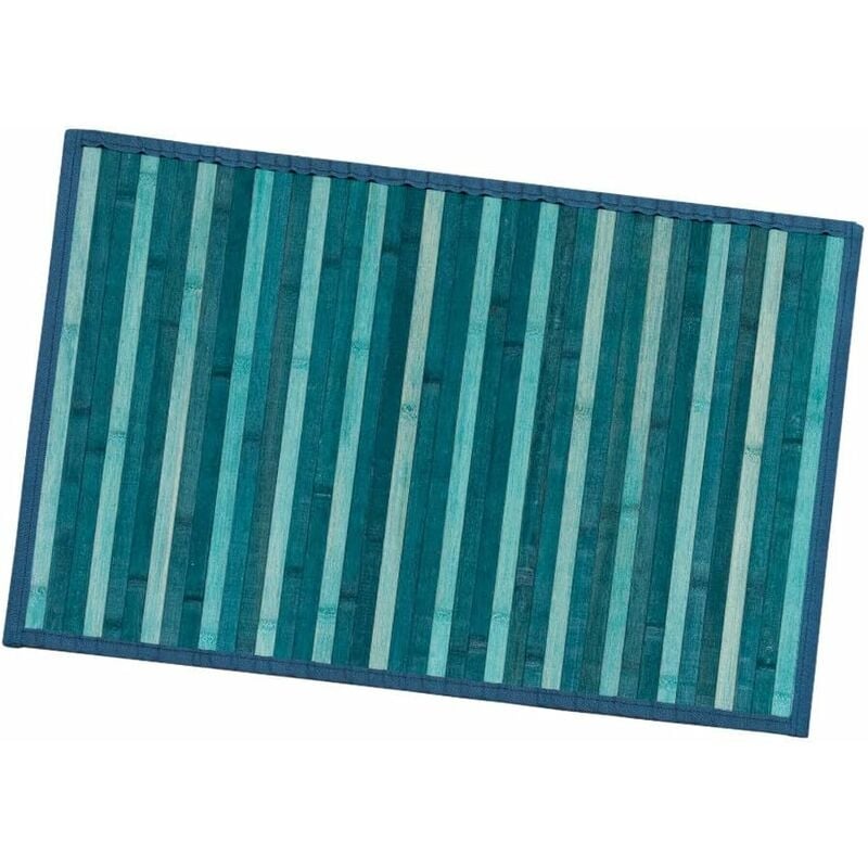 foto del prodotto emmevi mv s.p.a. tovaglietta americana bamboo 30x34 cm antimacchia colazione bamb legno color degrad blu