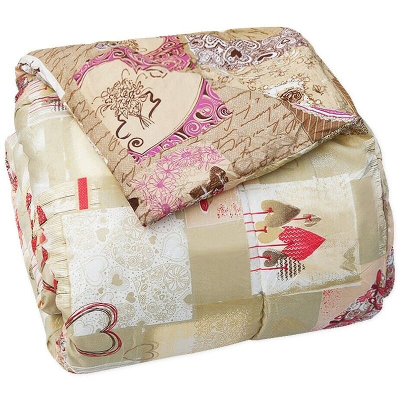 foto del prodotto emmevi mv s.p.a. trapunta matrimoniale stagione primaverile invernale 200gr morbida shabby chic cuori rosa