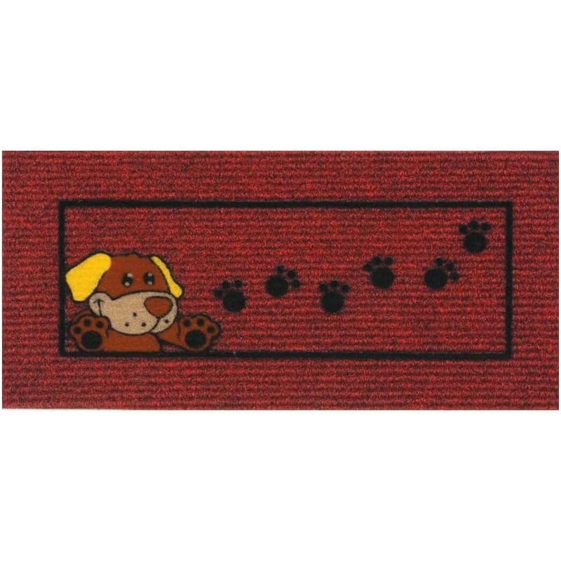 foto del prodotto emmevi mv s.p.a. zerbino antiscivolo salva gradino 25x50 assorbente tappeto ingresso morbido 100 made in italy cane bordeaux