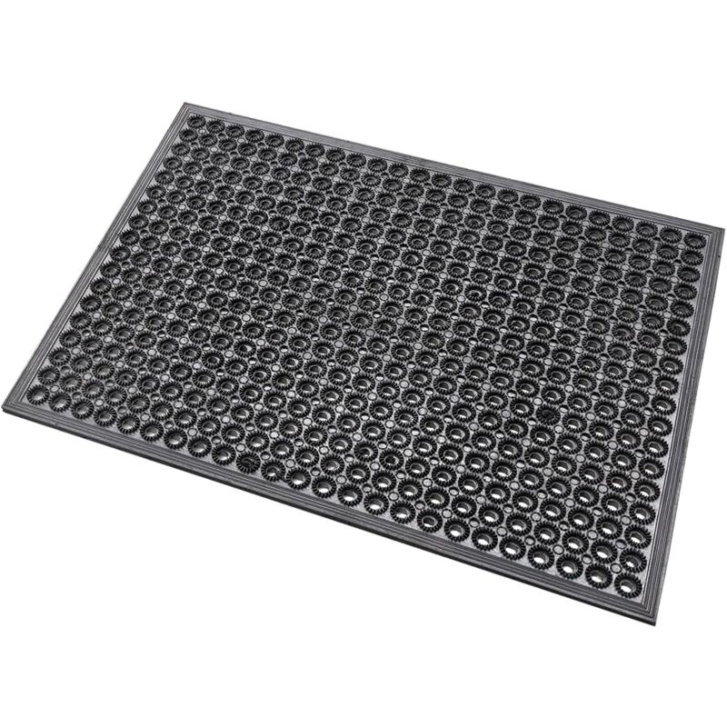 foto del prodotto emmevi mv s.p.a. zerbino gomma morbida 47x62 cm tappeto ingresso raschia fango dentato drenante antiscivolo