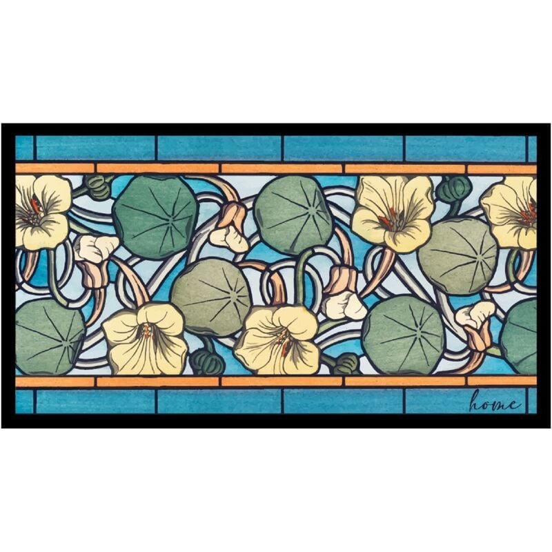 foto del prodotto emmevi mv s.p.a. zerbino ingresso 40x70 cm interno esterno gomma sostenibile antiscivolo pietre mosaico maioliche dis d