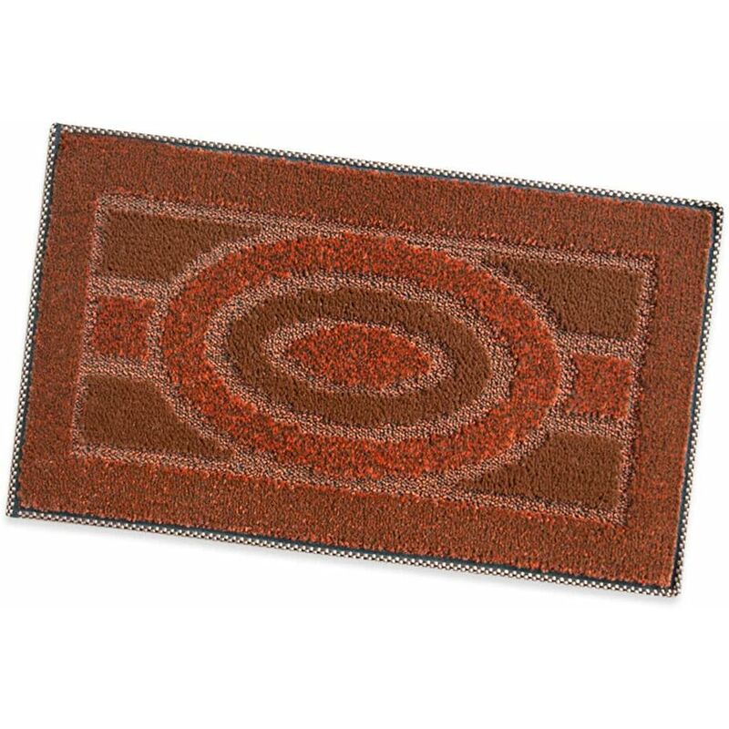 foto del prodotto emmevi mv s.p.a. zerbino ingresso asciugapassi assorbente antiscivolo morbido 100 made in italy arancione 50x80 cm