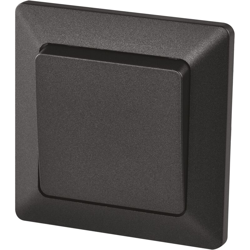 foto del prodotto emos interruttore intercambiabile nero, interruttore della luce con un bilanciere, 250 v 10 ax, plastica, senza presa a incasso, classe di