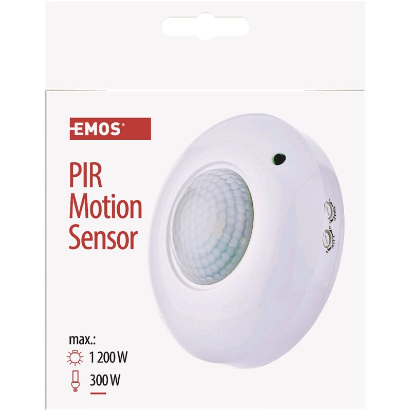 foto del prodotto emos rilevatore di movimento sensore pir ip44, 1 pezzi, bianco, g1130