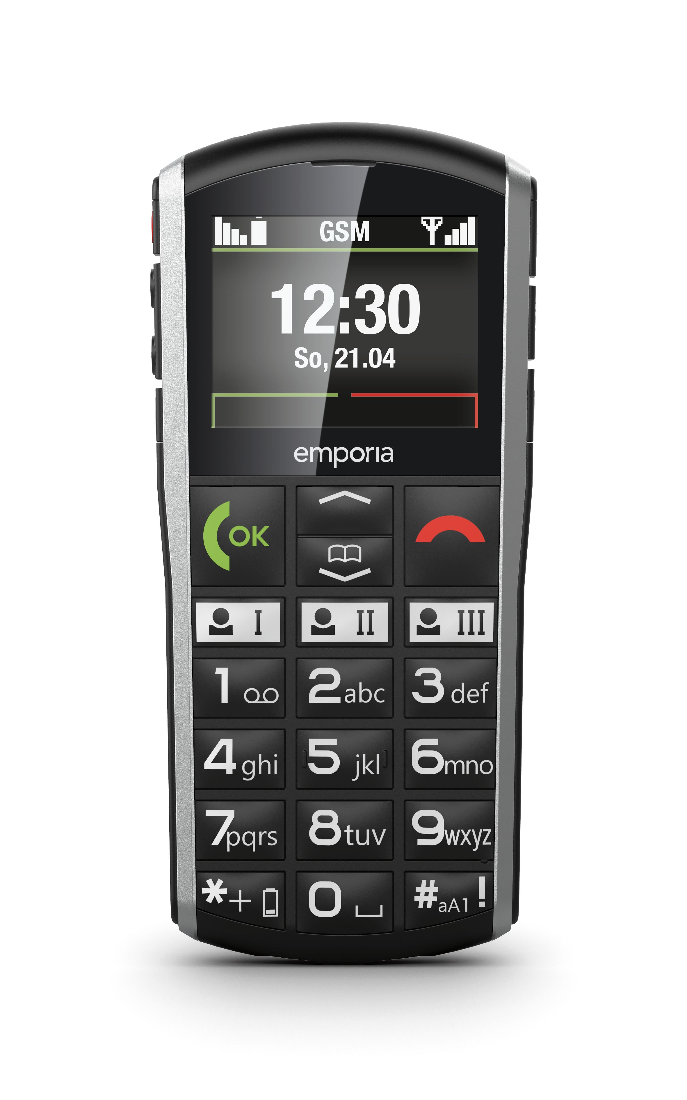 foto del prodotto emporia emporiasimplicity 5,08 cm 2 90 g nero, argento telefono per anziani