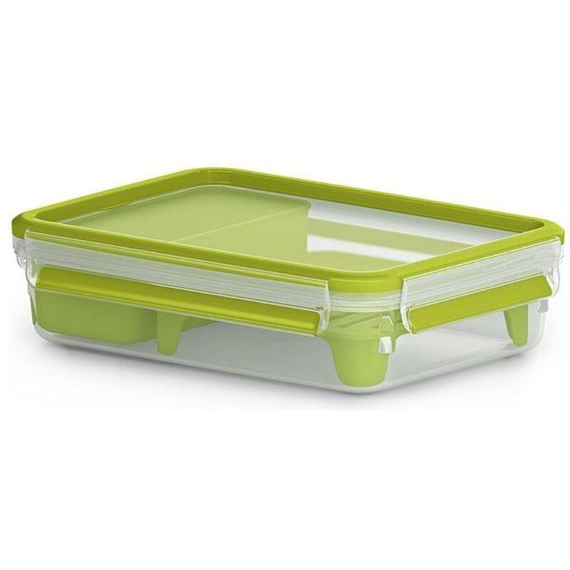 foto del prodotto emsa clipandgo contenitore brunch 1,2 litri trasparente-verde