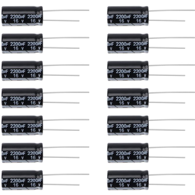 foto del prodotto emsea 40 condensatori elettrolitici 2200uf 16 v 105 c 10 x 20,5 mm condensatore in alluminio tipo di filo radiale per la riparazione di tv lcd