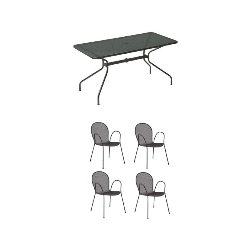 foto del prodotto emu set tavolo cambi 140 x 80 4 poltoncine ronda ferro antico 22