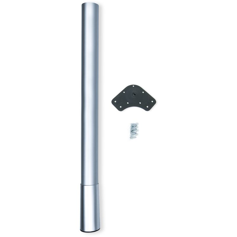 foto del prodotto emuca 2034725 gamba per tavolo diametro 60 altezza regolabile 687 800mm in acciaio verniciato alluminio