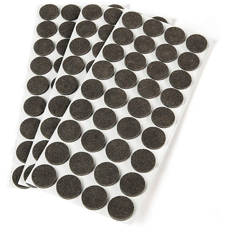 foto del prodotto emuca 2038716 set di 96 feltrini autoadesivi quadrati, marrone, 25x25 mm 1un 