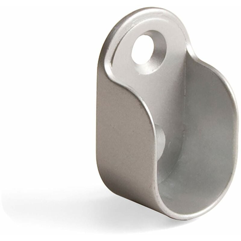 foto del prodotto emuca 7060825 reggitubo laterale per asta di armario ovale, zama, grigio metallizzato, set di 10
