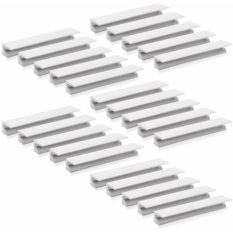 foto del prodotto emuca 9162962 maniglia per mobile, cc 64mm, alluminio, anodizzato opaco, set di 25