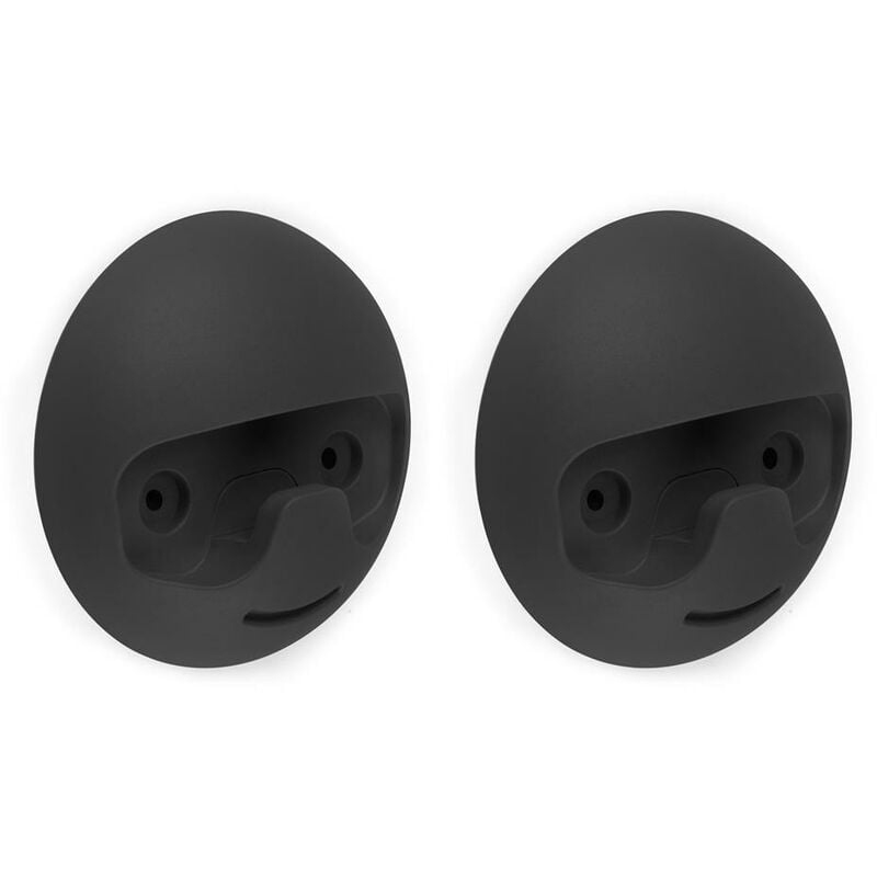 foto del prodotto emuca appendiabiti da parete napier, d 120 mm, plastica, verniciato nero, 2 pz.