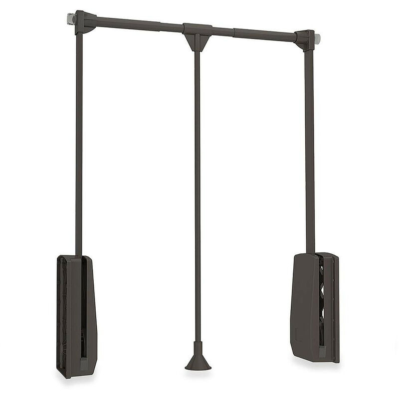 foto del prodotto emuca armadio pieghevole, regolabile 600 830 mm, fino a 12 kg, acciaio, colore moka