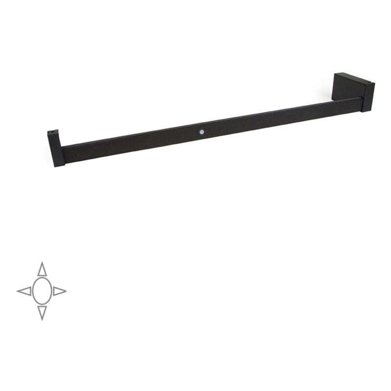 foto del prodotto emuca barra appendiabili per armadi regolabile 558 708 mm batteria rimovibil e sensore di movimento colore moka .