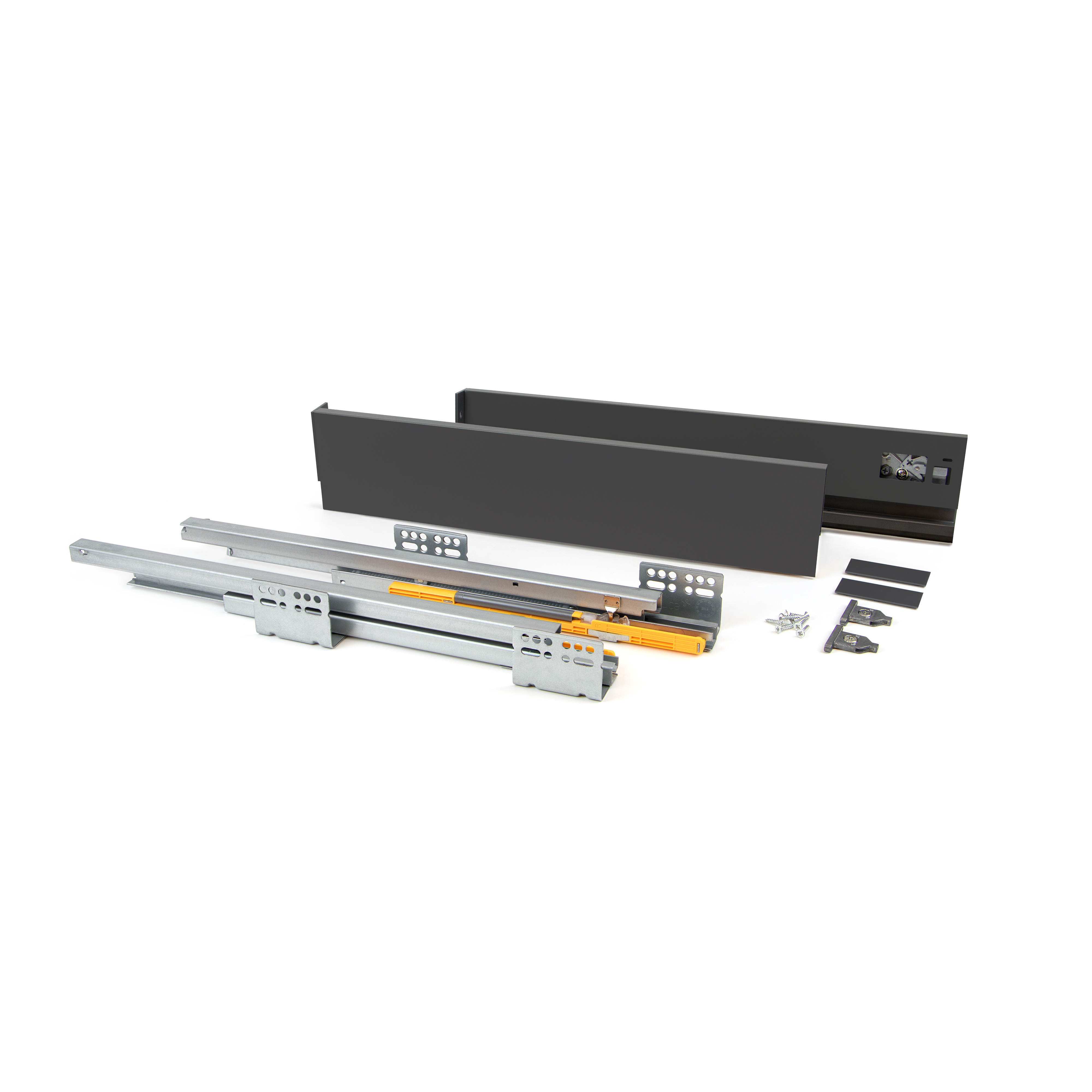 foto del prodotto emuca cassetto esterno concept 30 kg altezza 105 mm, 350, grigio antracite, acciaio, 1 u.