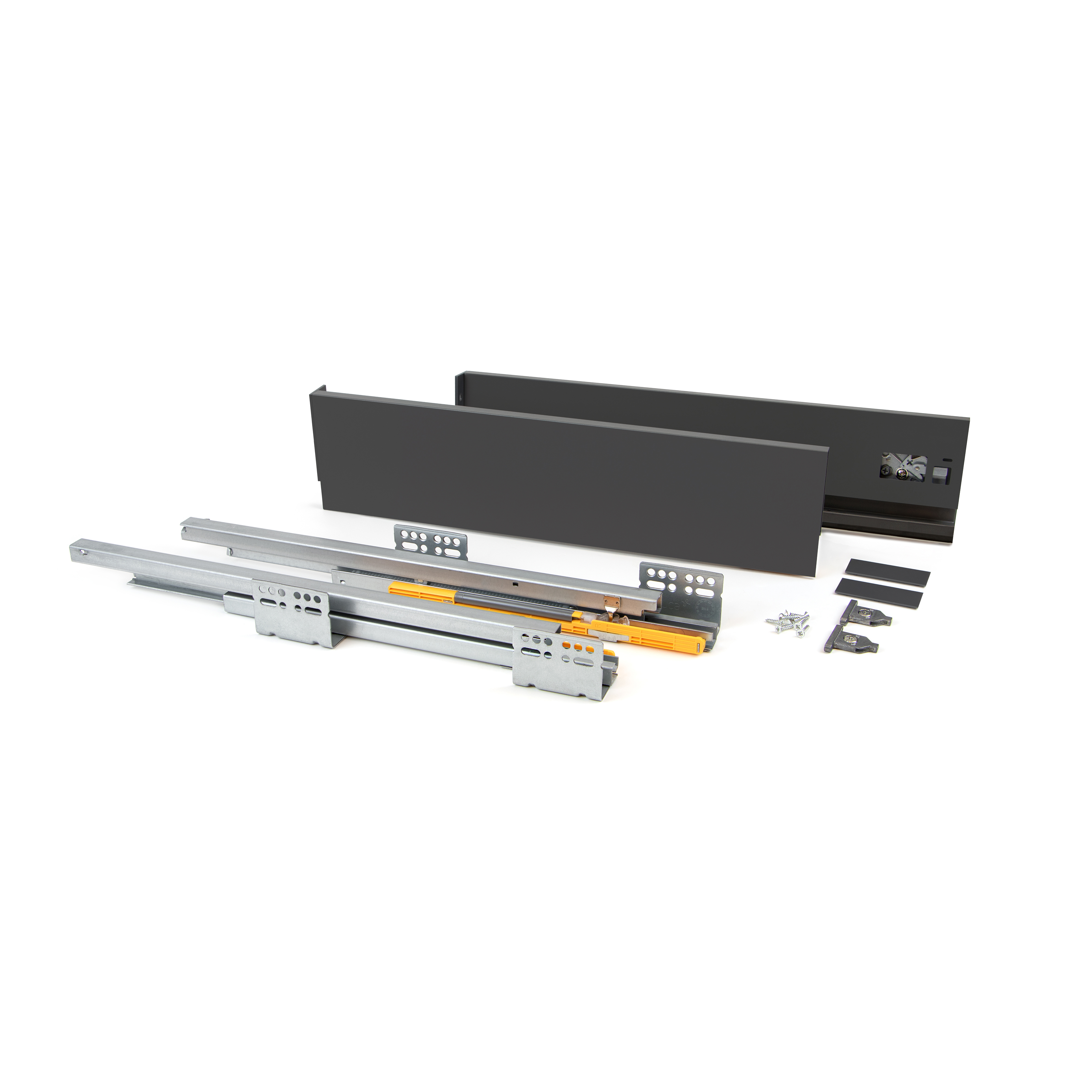 foto del prodotto emuca cassetto esterno concept 30 kg altezza 138 mm, 350, grigio antracite, acciaio, 1 u.