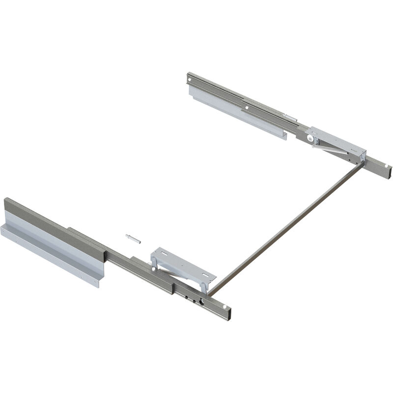 foto del prodotto emuca guide per tavolo allungabile e sollevabile opl folding 39 m120, alluminio, champagne anodizzato