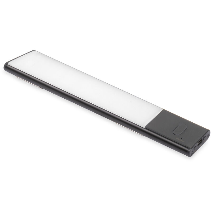 foto del prodotto emuca lampada led ricaricabile con usb kaus black con sensore di prossimit , l240mmplastica e alluminio, verniciato nero