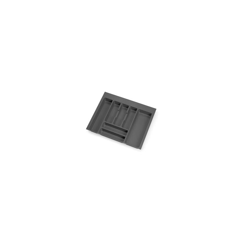 foto del prodotto emuca optima portaposate per cassetto universale, modulo 600mm, plastica, grigio antracite