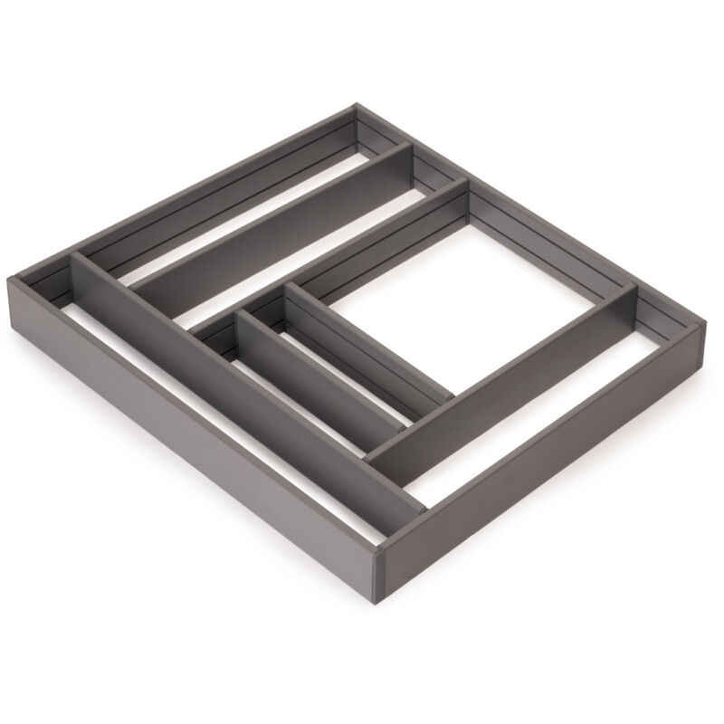 foto del prodotto emuca organizzatore per cassetti alumount 600x500, alluminio, grigio antracite