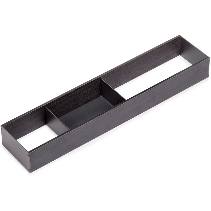 foto del prodotto emuca organizzatore per cassetto orderbox, 100x470 mm, acciaio e legno, grigio antracite