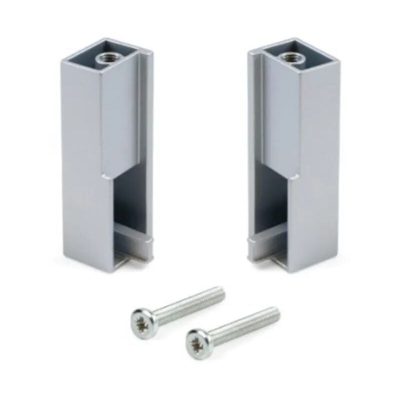 foto del prodotto emuca reggitubo dx sx per tubo rettang.argento fiss.alto
