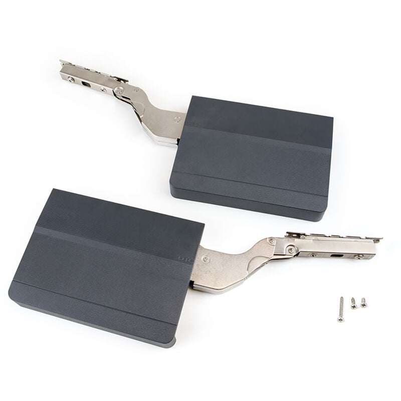 foto del prodotto emuca set bussole per porte sollevabili agile, 3200 - 9000, acciaio e plastica, grigio antracite